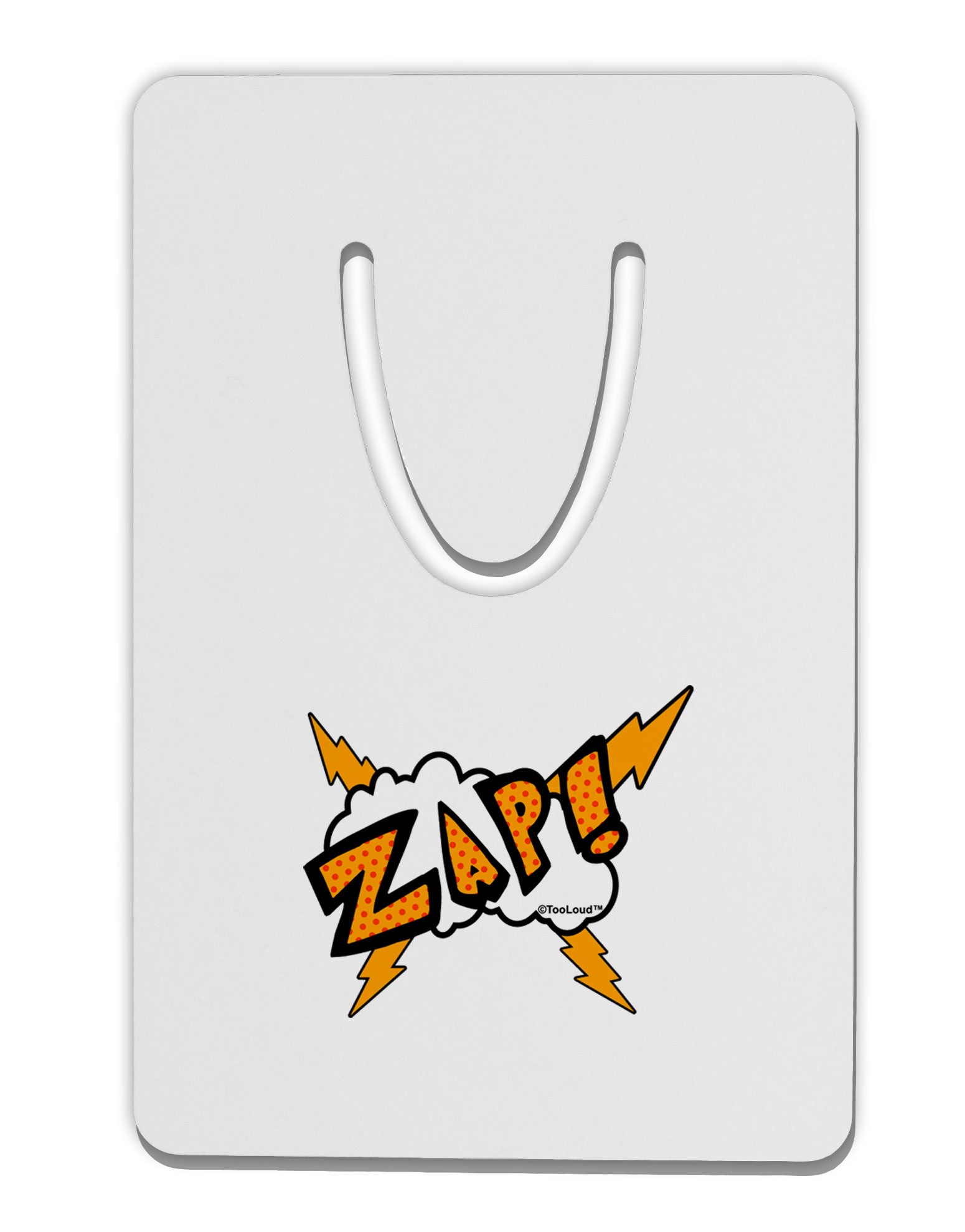 Onomatopoeia ZAP Aluminum Paper Clip Bookmark-Bookmark-TooLoud-White-Davson Sales