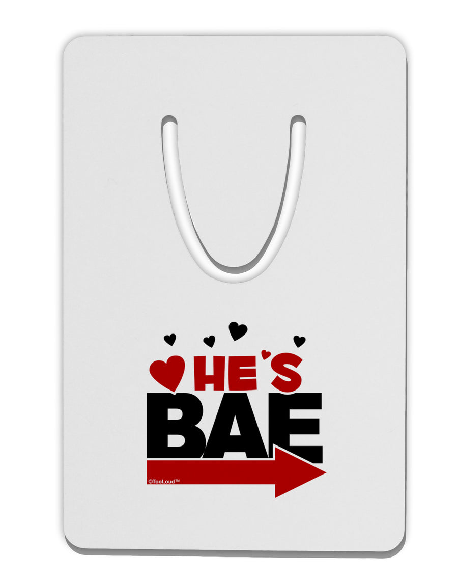 He's BAE - Right Arrow Aluminum Paper Clip Bookmark-Bookmark-TooLoud-White-Davson Sales