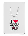 I Love House Pink Aluminum Paper Clip Bookmark-Bookmark-TooLoud-White-Davson Sales