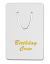 Birthday Crew Text Aluminum Paper Clip Bookmark by TooLoud-TooLoud-White-Davson Sales