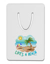 Fun Summer Beach Scene - Life's a Beach Aluminum Paper Clip Bookmark by TooLoud-Bookmark-TooLoud-White-Davson Sales