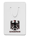 Bundeswehr Logo with Text Aluminum Paper Clip Bookmark-Bookmark-TooLoud-White-Davson Sales