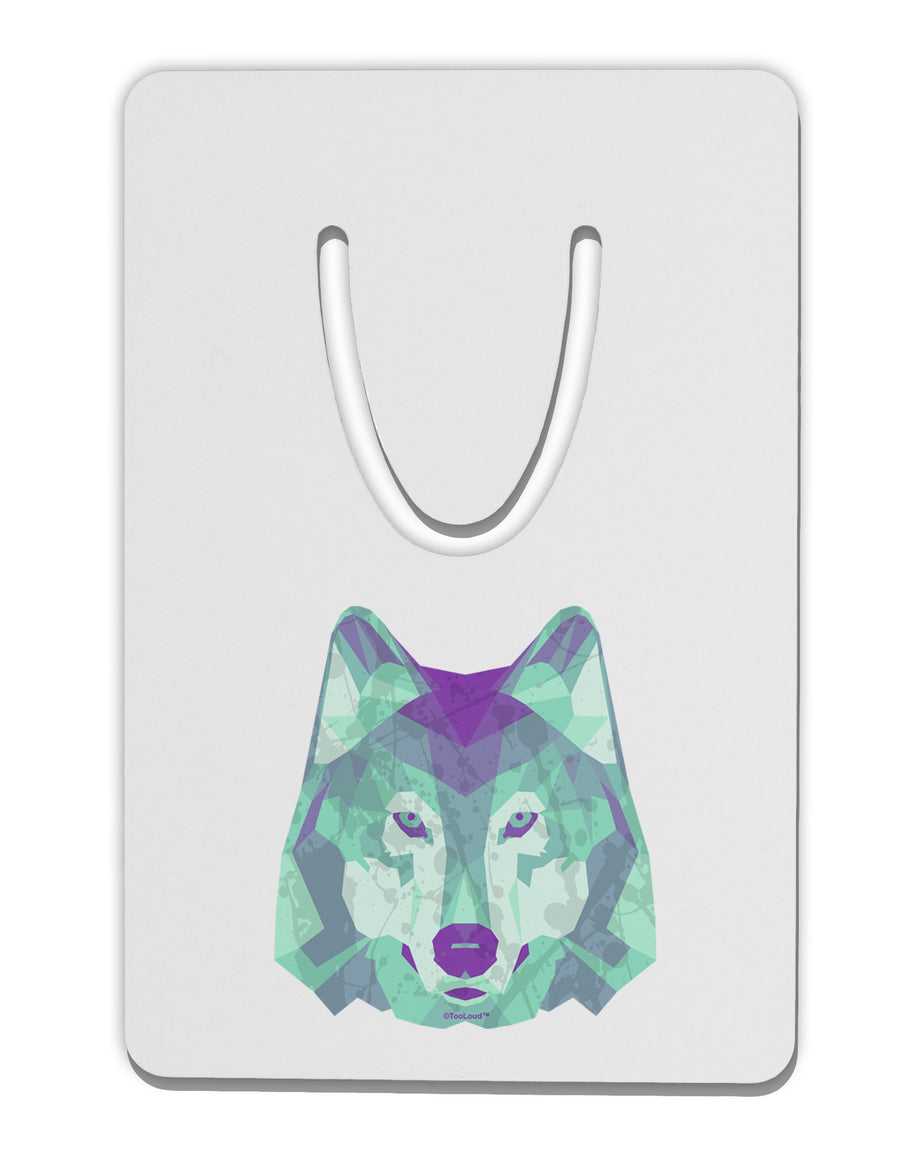 Geometric Wolf Head Aluminum Paper Clip Bookmark by TooLoud-Bookmark-TooLoud-White-Davson Sales