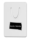 North Dakota - United States Shape Aluminum Paper Clip Bookmark by TooLoud-Bookmark-TooLoud-White-Davson Sales