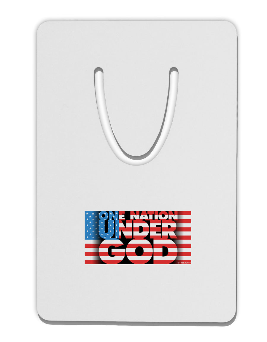 One Nation Under God Aluminum Paper Clip Bookmark-Bookmark-TooLoud-White-Davson Sales