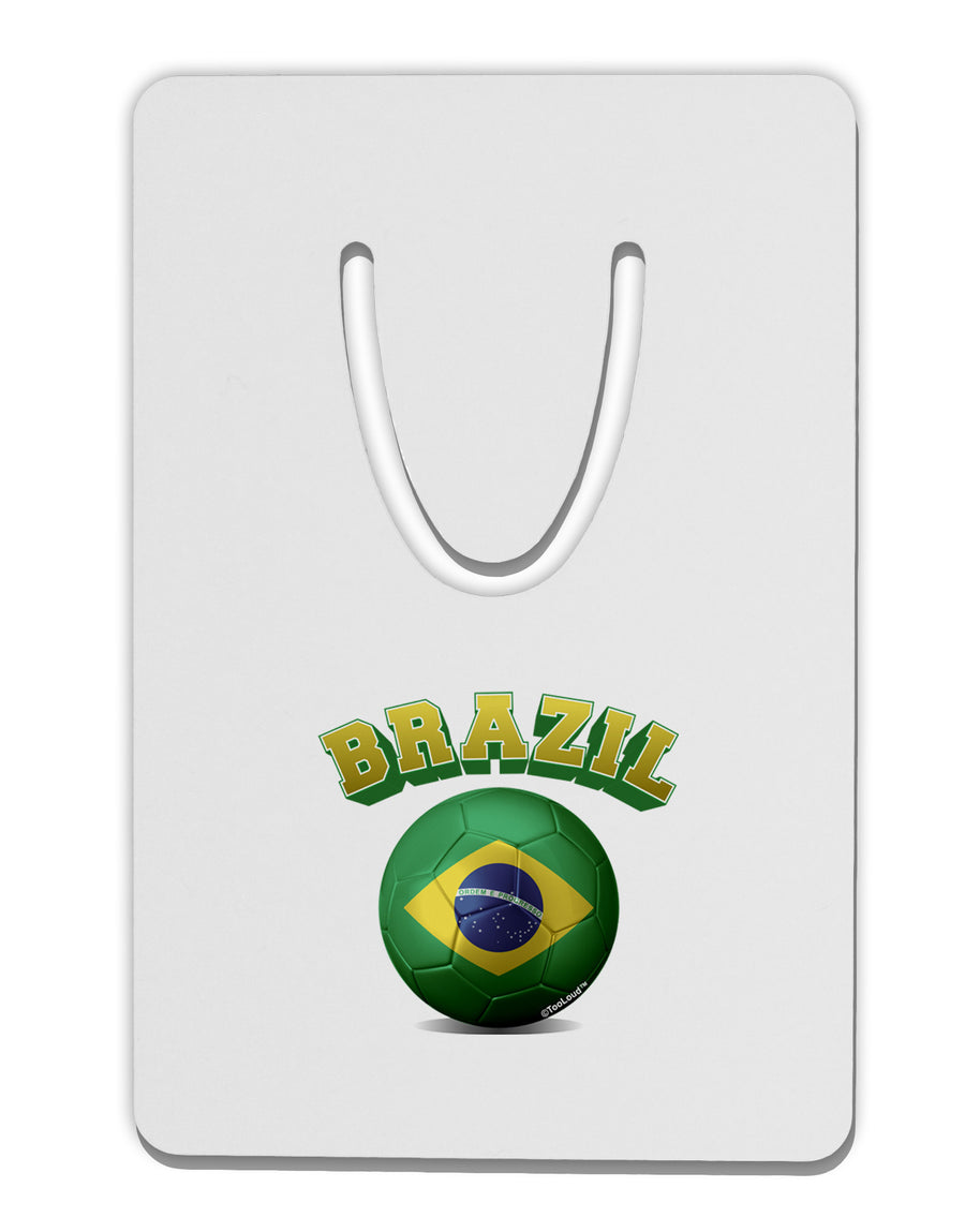 Soccer Ball Flag - Brazil Aluminum Paper Clip Bookmark-Bookmark-TooLoud-White-Davson Sales