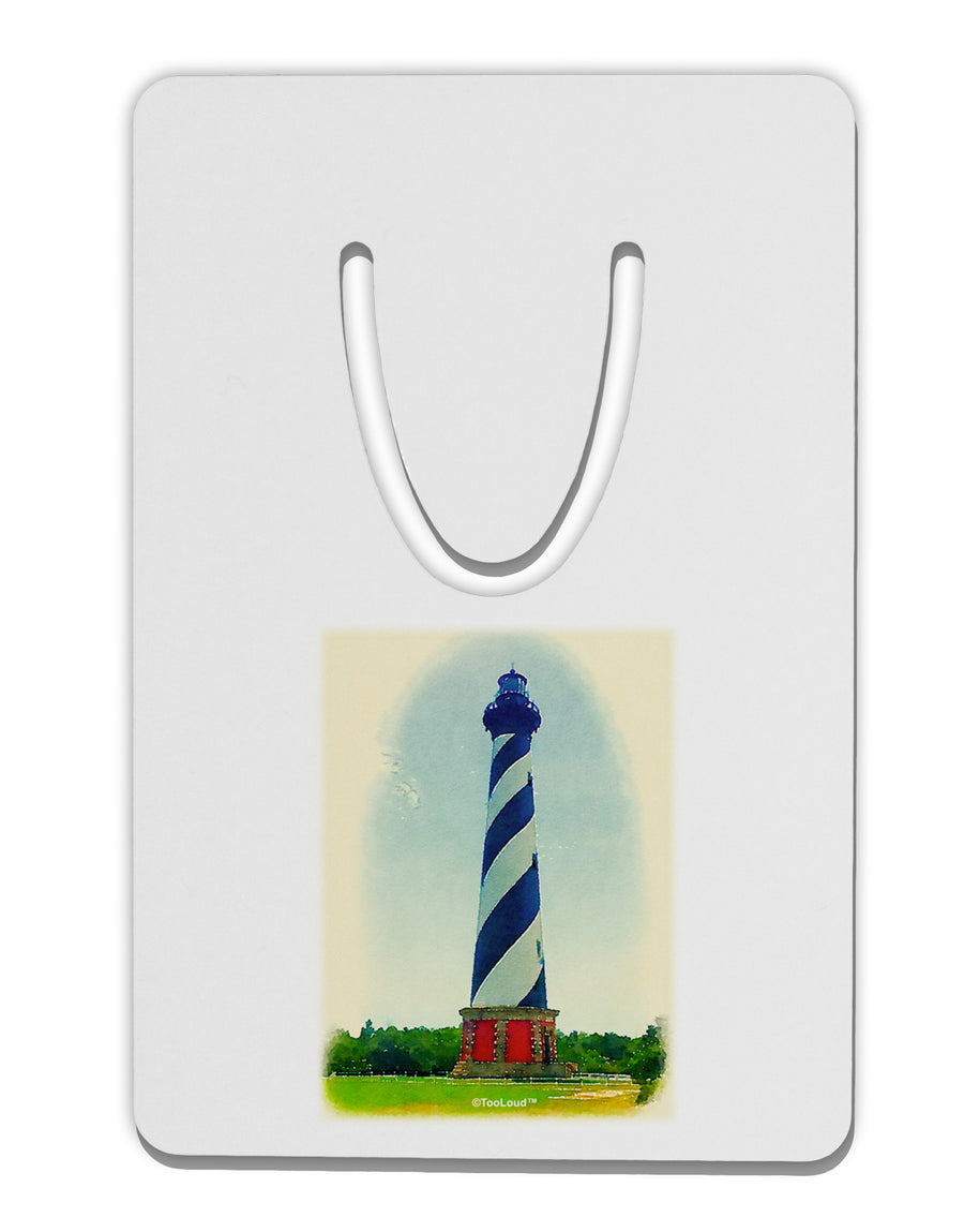 Watercolor Lighthouse 1 Aluminum Paper Clip Bookmark-Bookmark-TooLoud-White-Davson Sales