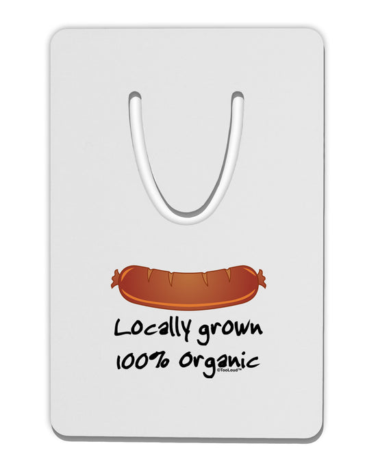 Locally Grown Organic Sausage Aluminum Paper Clip Bookmark-Bookmark-TooLoud-White-Davson Sales