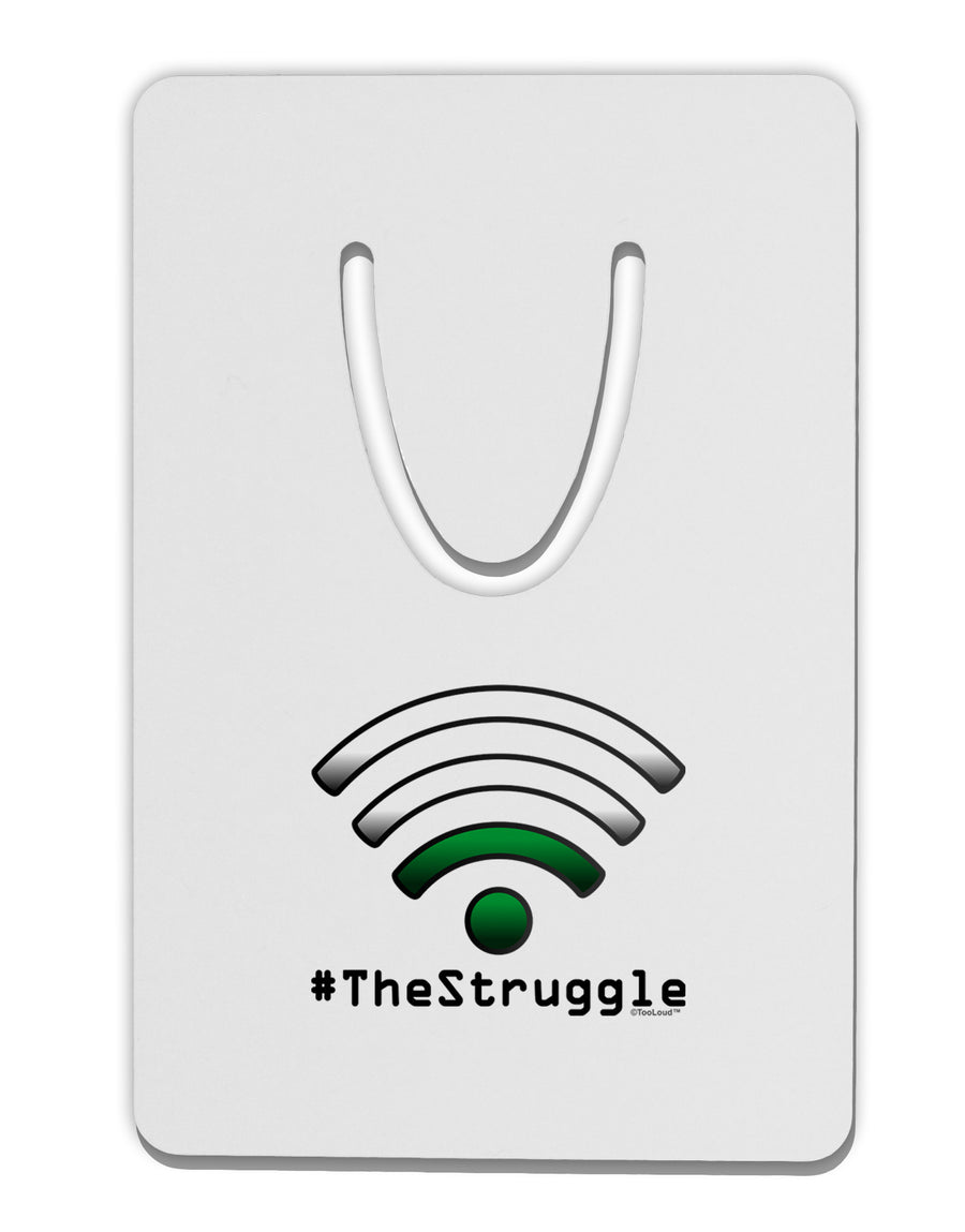 The Struggle - Low Wifi Aluminum Paper Clip Bookmark-Bookmark-TooLoud-White-Davson Sales