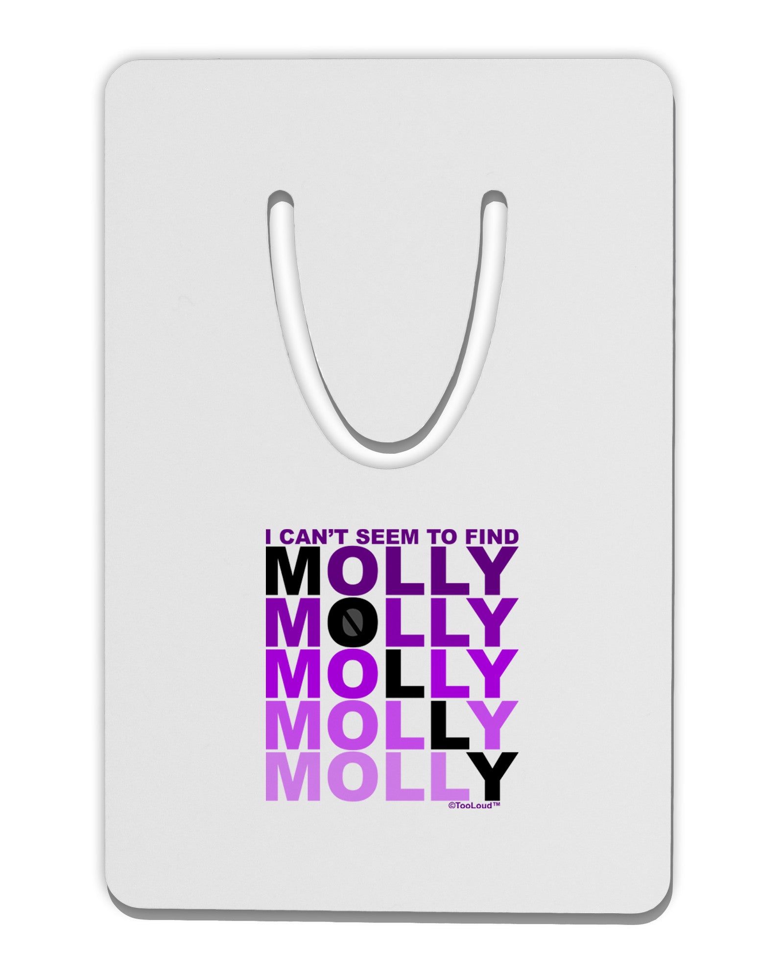 Find Molly Purple Aluminum Paper Clip Bookmark-Bookmark-TooLoud-White-Davson Sales