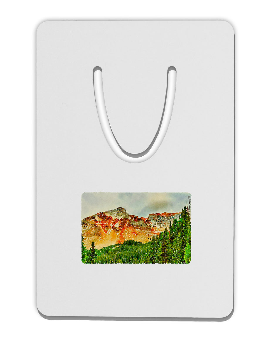 Colorado Forrest Watercolor Aluminum Paper Clip Bookmark-Bookmark-TooLoud-White-Davson Sales