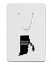 Rhode Island - United States Shape Aluminum Paper Clip Bookmark by TooLoud-Bookmark-TooLoud-White-Davson Sales