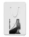 Oakland Text Bay Bridge Aluminum Paper Clip Bookmark-Bookmark-TooLoud-White-Davson Sales