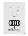 Five Golden Rings Text Aluminum Paper Clip Bookmark-Bookmark-TooLoud-White-Davson Sales