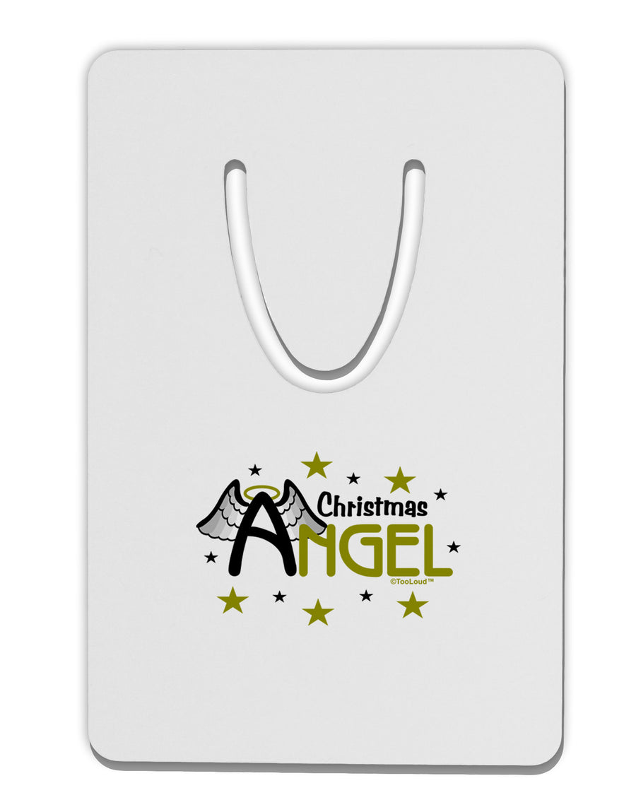 Christmas Angel Text Aluminum Paper Clip Bookmark-Bookmark-TooLoud-White-Davson Sales