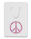 Peace Sign Hearts Aluminum Paper Clip Bookmark-Bookmark-TooLoud-White-Davson Sales