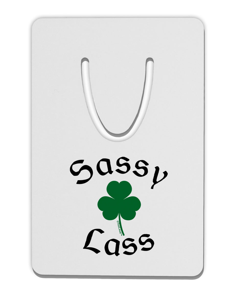 Sassy Lass St Patricks Day Aluminum Paper Clip Bookmark-Bookmark-TooLoud-White-Davson Sales