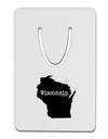 Wisconsin - United States Shape Aluminum Paper Clip Bookmark-Bookmark-TooLoud-White-Davson Sales