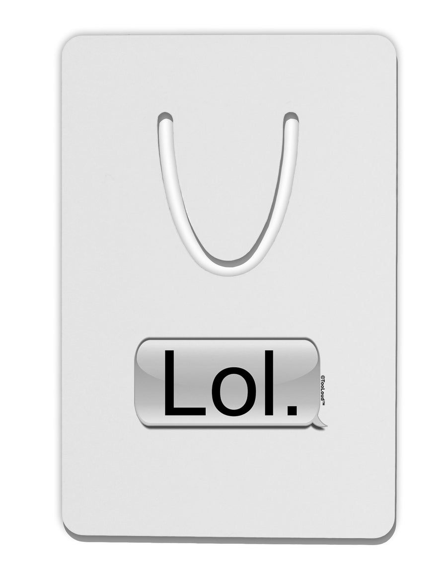 Lol Text Bubble Aluminum Paper Clip Bookmark-Bookmark-TooLoud-White-Davson Sales