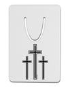 Three Cross Design - Easter Aluminum Paper Clip Bookmark by TooLoud-Bookmark-TooLoud-White-Davson Sales