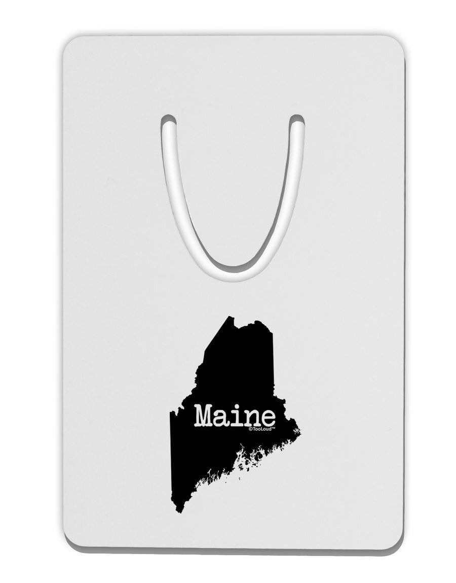 Maine - United States Shape Aluminum Paper Clip Bookmark-Bookmark-TooLoud-White-Davson Sales