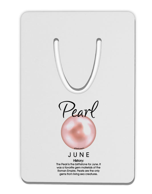 Birthstone Pearl Aluminum Paper Clip Bookmark by TooLoud-Bookmark-TooLoud-White-Davson Sales