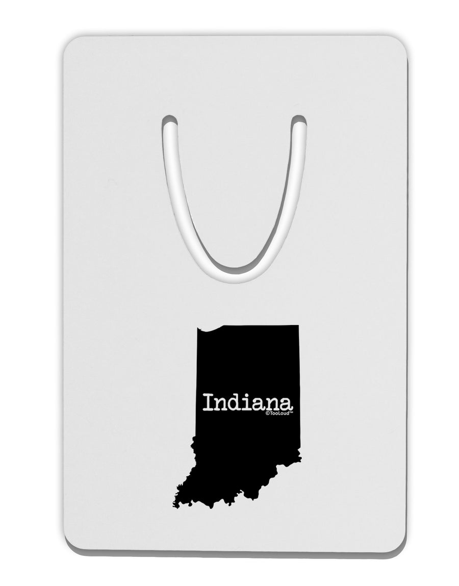 Indiana - United States Shape Aluminum Paper Clip Bookmark-Bookmark-TooLoud-White-Davson Sales