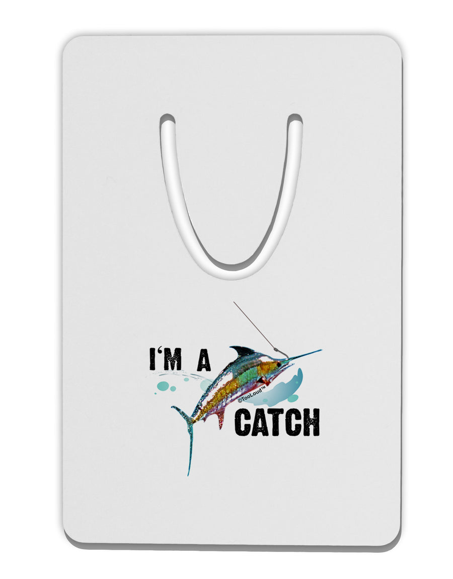 I'm A Catch Swordfish Aluminum Paper Clip Bookmark-Bookmark-TooLoud-White-Davson Sales