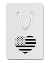 American Flag Heart Design - Stamp Style Aluminum Paper Clip Bookmark by TooLoud-Bookmark-TooLoud-White-Davson Sales