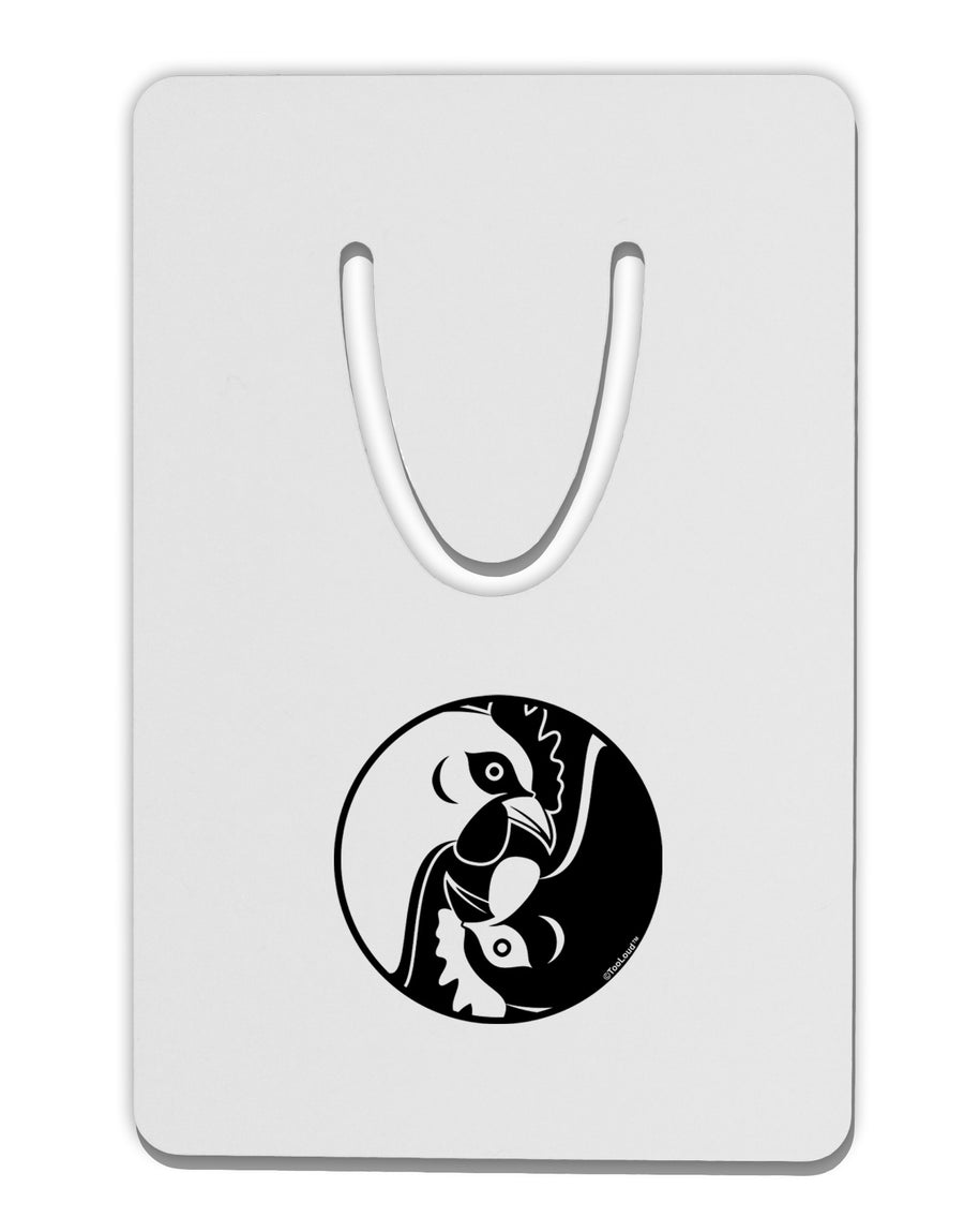 TooLoud Yin Yang Chicken Aluminum Paper Clip Bookmark-Bookmark-TooLoud-White-Davson Sales