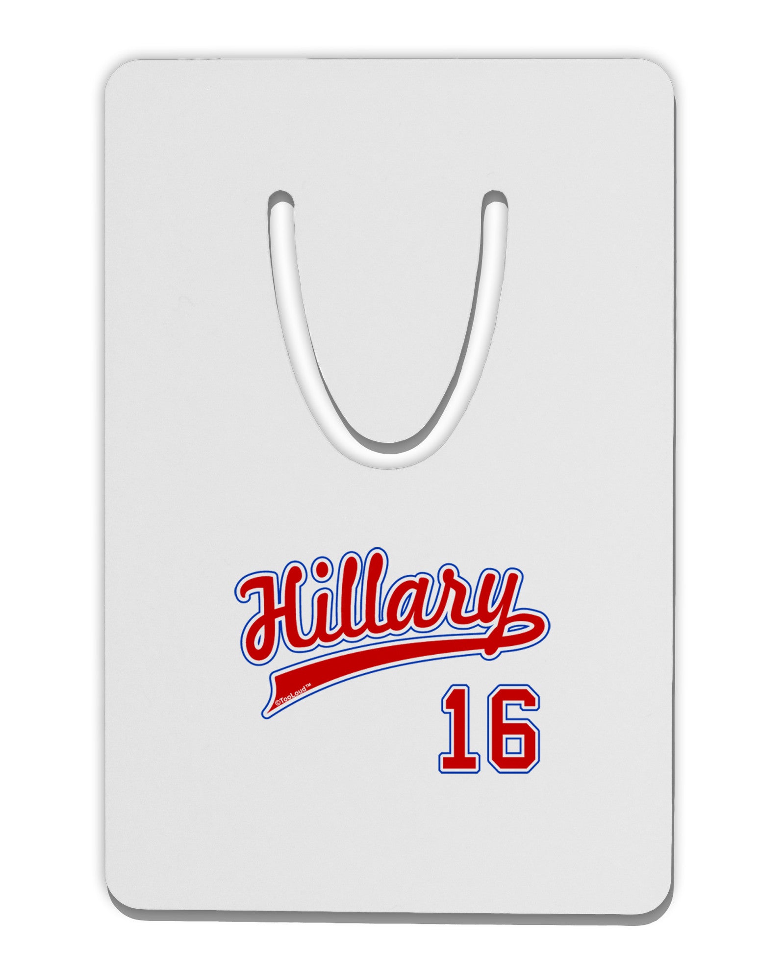 Hillary Jersey 16 Aluminum Paper Clip Bookmark-Bookmark-TooLoud-White-Davson Sales