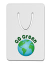 Go Green - Planet Earth Aluminum Paper Clip Bookmark-Bookmark-TooLoud-White-Davson Sales