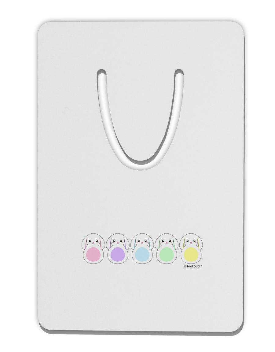 Cute Pastel Bunnies Aluminum Paper Clip Bookmark by TooLoud-Bookmark-TooLoud-White-Davson Sales