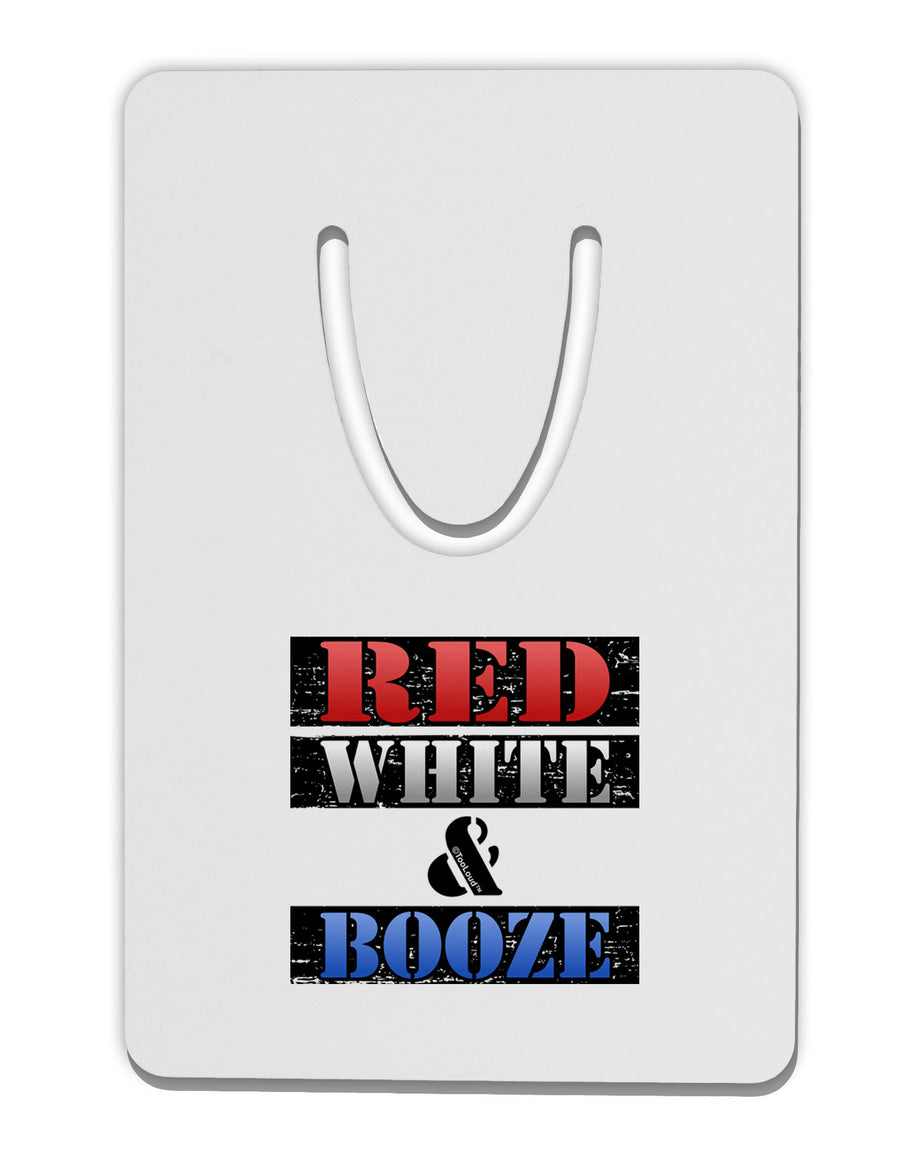 Red White & Booze Aluminum Paper Clip Bookmark-Bookmark-TooLoud-White-Davson Sales