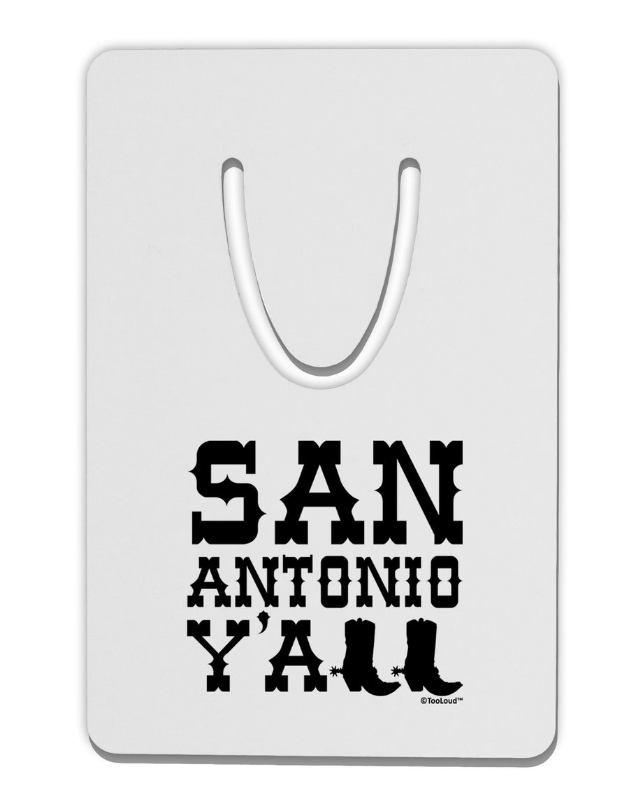 San Antonio Y'all - Boots - Texas Pride Aluminum Paper Clip Bookmark by TooLoud-Bookmark-TooLoud-White-Davson Sales