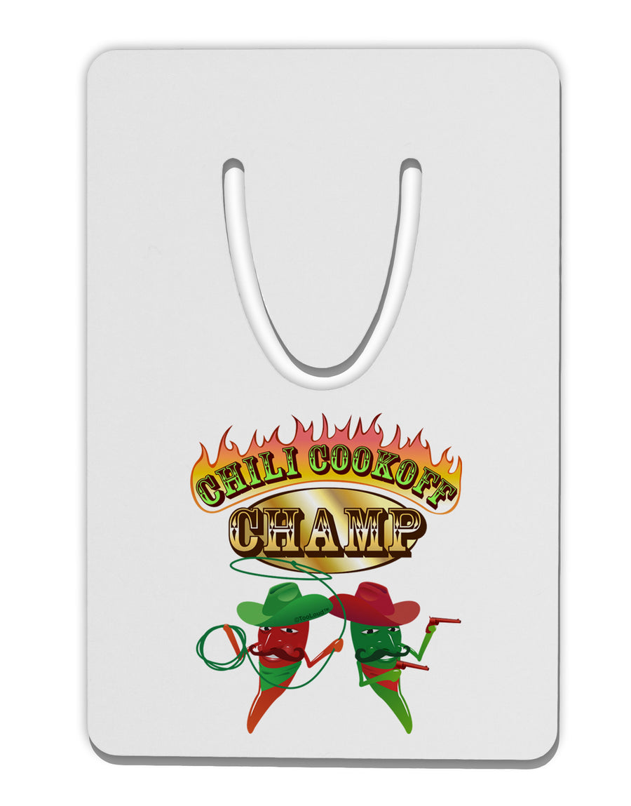 Cowboy Chili Cookoff Champ Aluminum Paper Clip Bookmark-Bookmark-TooLoud-White-Davson Sales