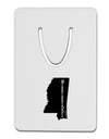 Mississippi - United States Shape Aluminum Paper Clip Bookmark-Bookmark-TooLoud-White-Davson Sales