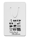 TooLoud Twelve Days of Christmas Text Aluminum Paper Clip Bookmark-Bookmark-TooLoud-White-Davson Sales