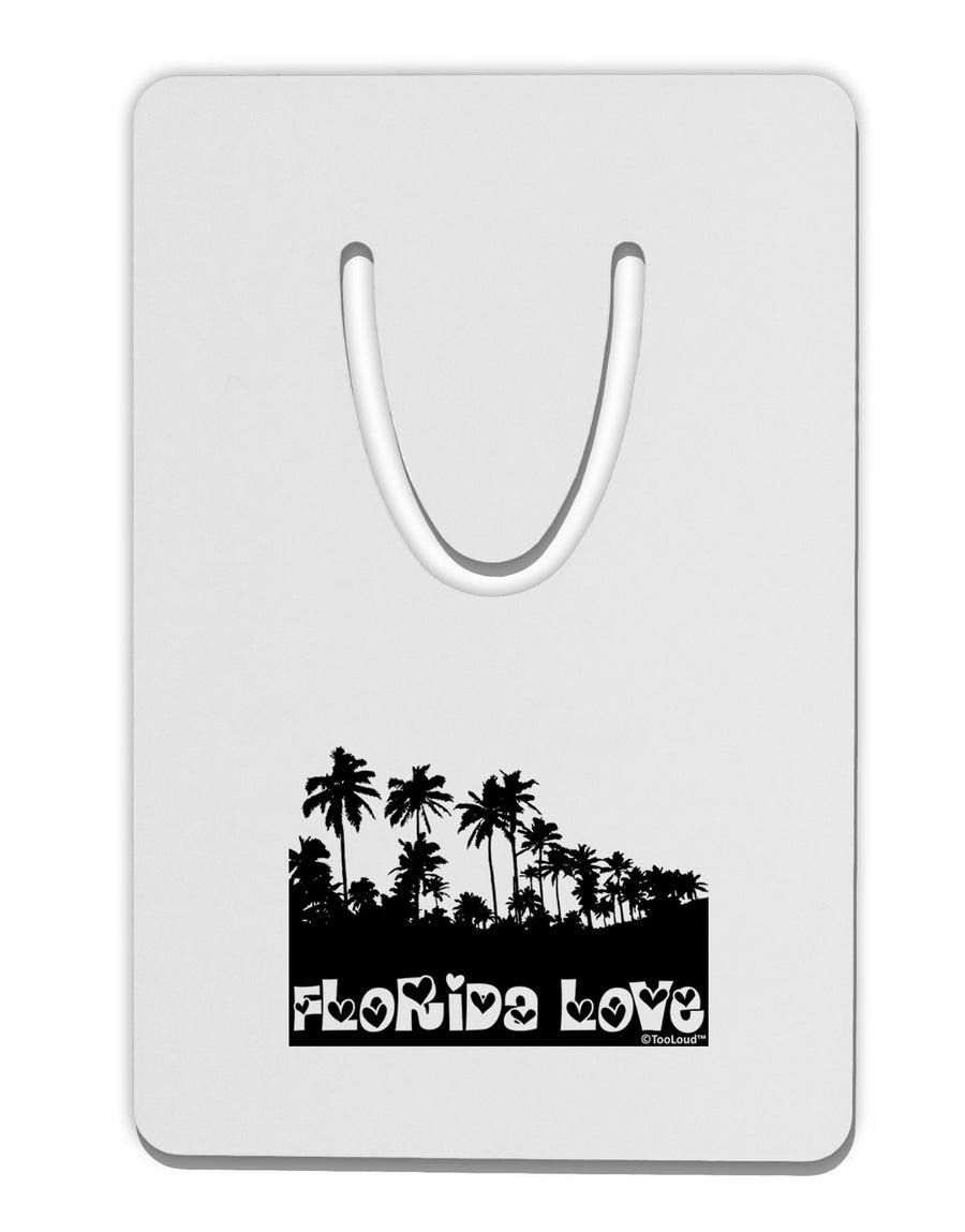 Florida Love - Palm Trees Cutout Design Aluminum Paper Clip Bookmark by TooLoud-Bookmark-TooLoud-White-Davson Sales