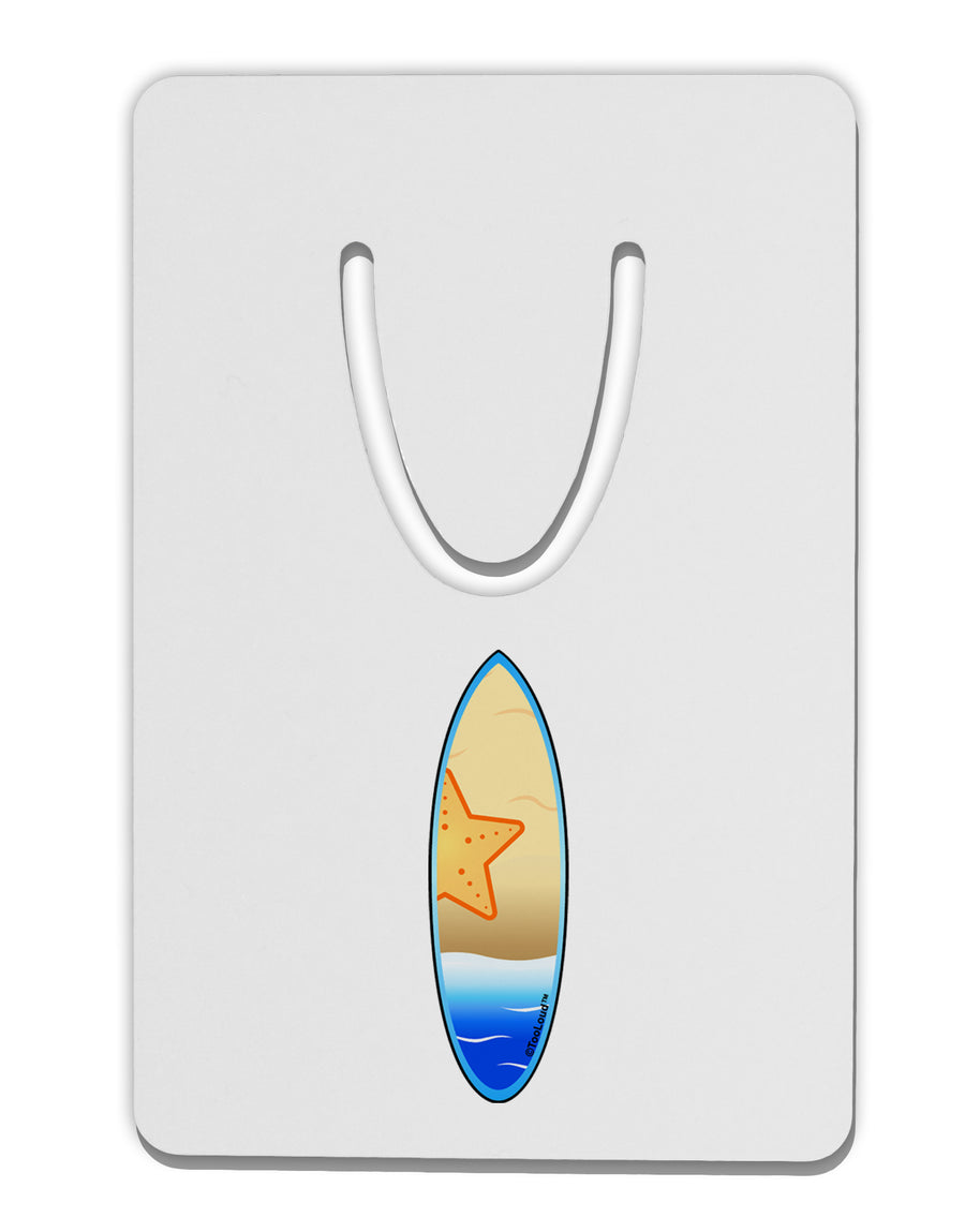 Starfish Surfboard Aluminum Paper Clip Bookmark by TooLoud-Bookmark-TooLoud-White-Davson Sales