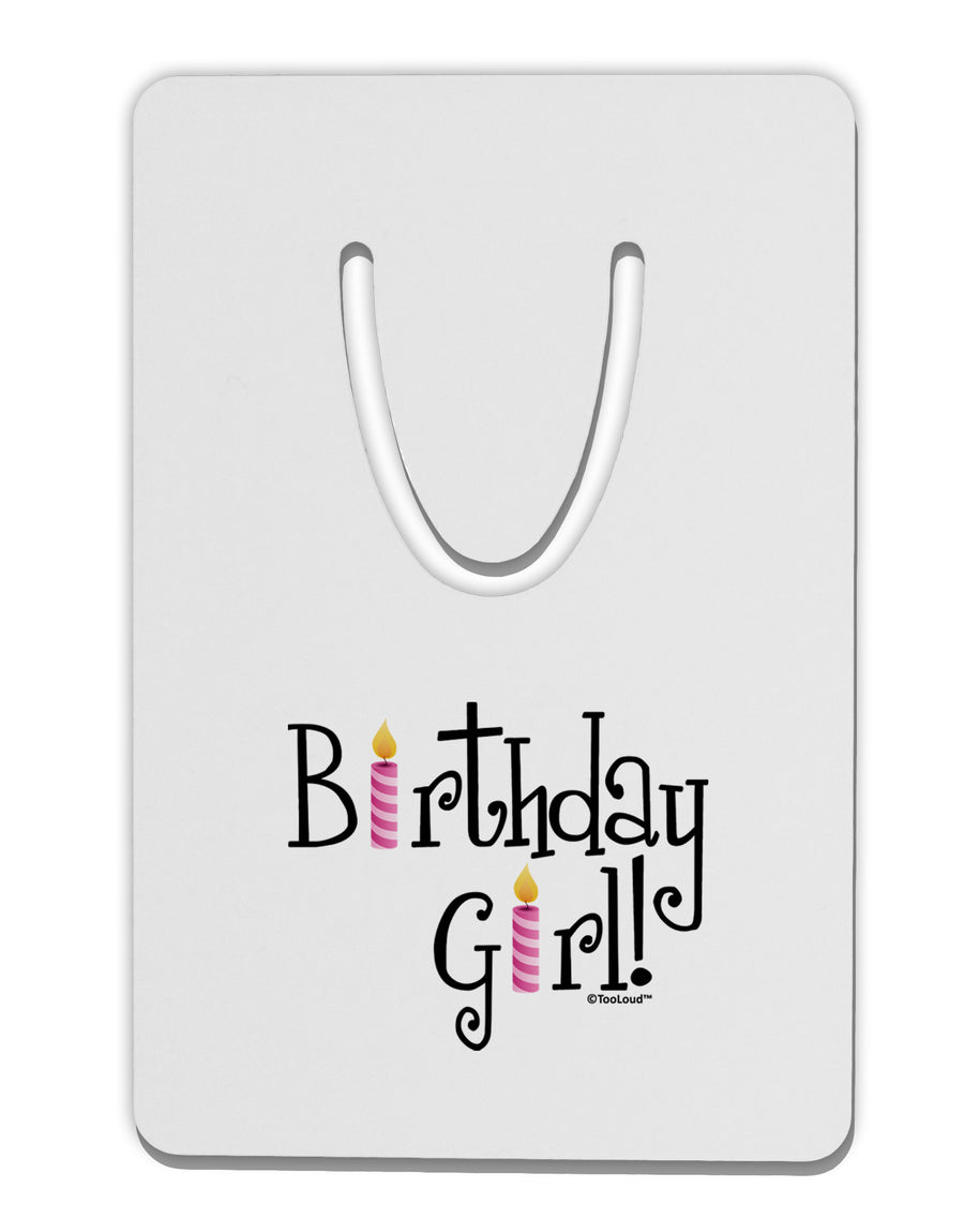 Birthday Girl - Birthday Candles Aluminum Paper Clip Bookmark by TooLoud-Bookmark-TooLoud-White-Davson Sales