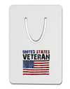 US Veteran Distressed Aluminum Paper Clip Bookmark-Bookmark-TooLoud-White-Davson Sales