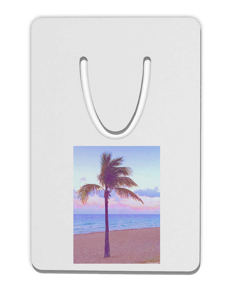 Palm Tree Beach Filter Aluminum Paper Clip Bookmark-Bookmark-TooLoud-White-Davson Sales