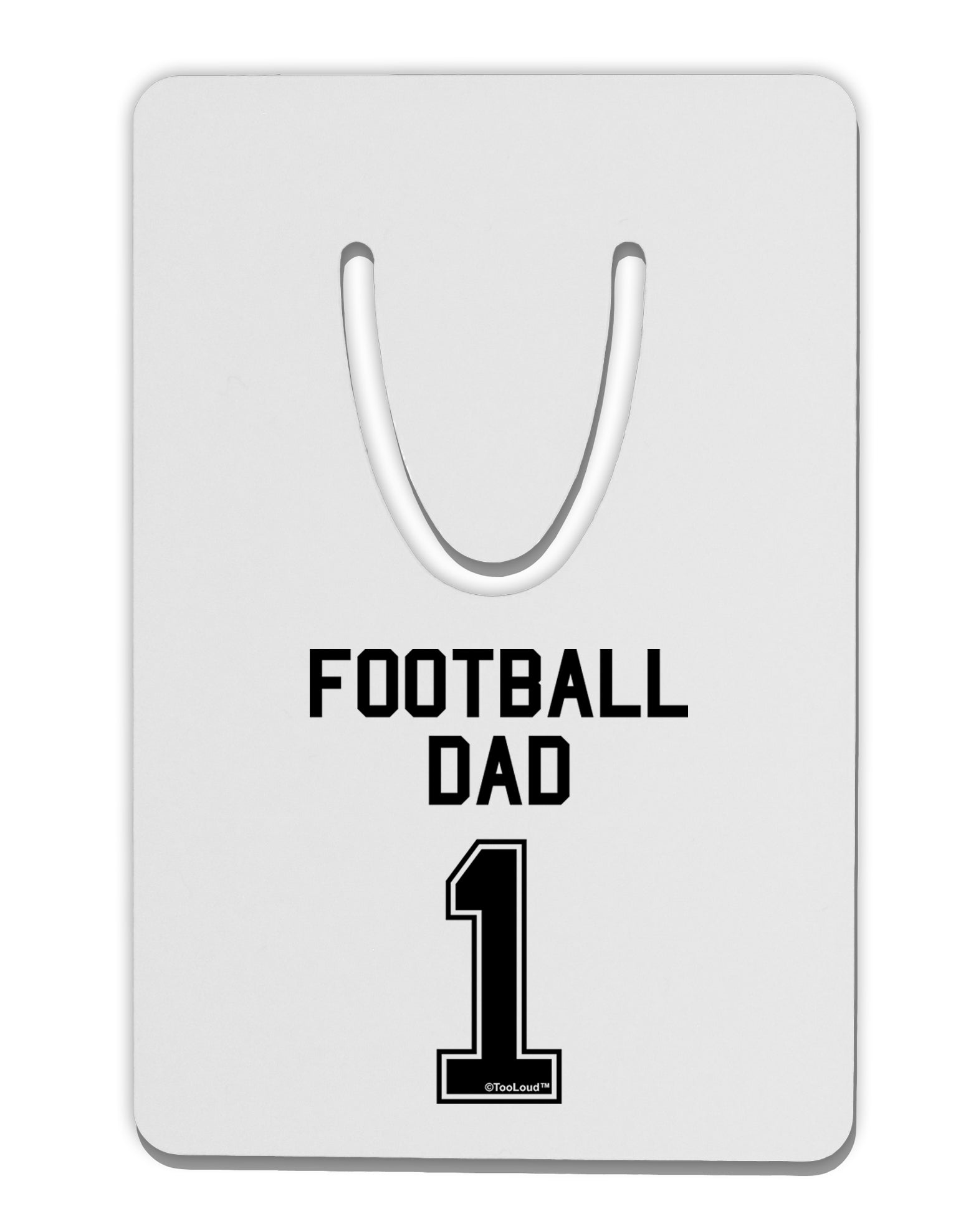 Football Dad Jersey Aluminum Paper Clip Bookmark by TooLoud-Bookmark-TooLoud-White-Davson Sales