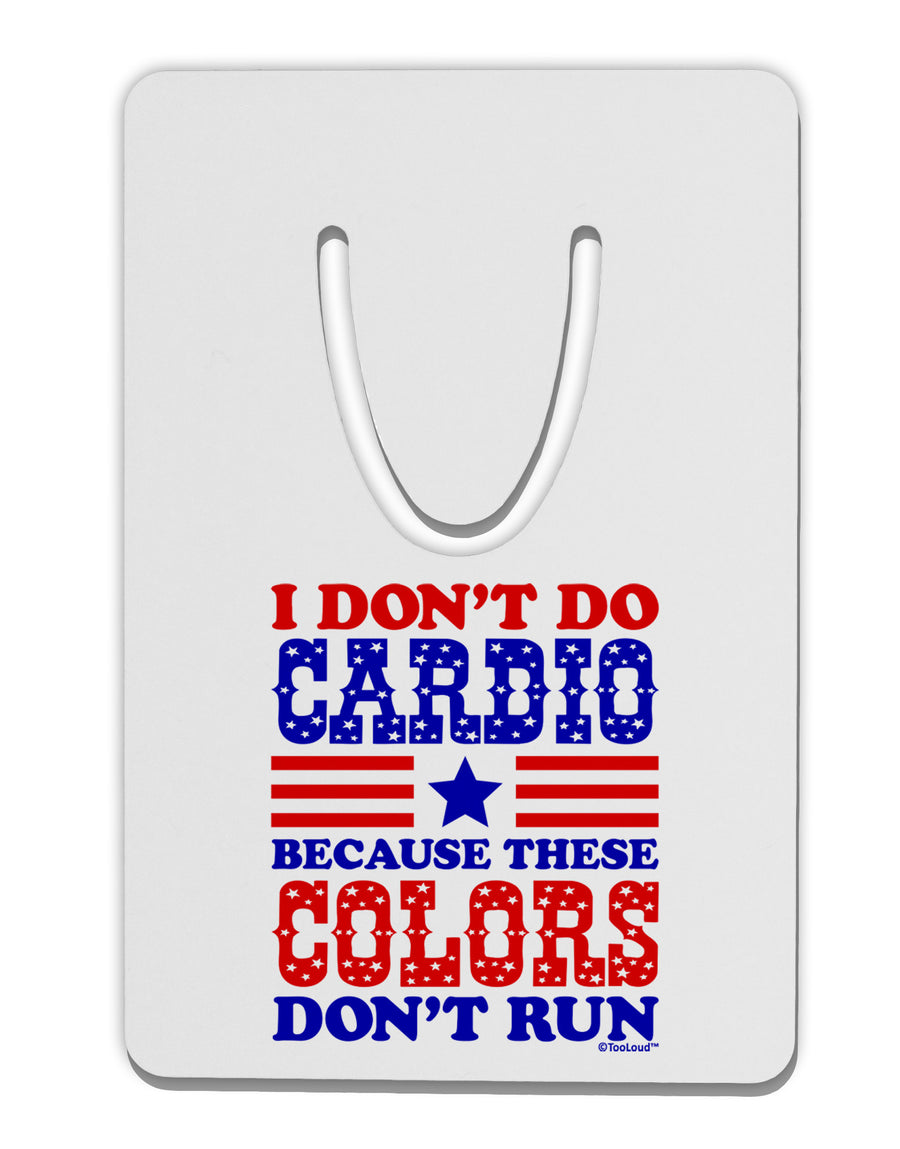 I Don't Do Cardio Because These Colors Don't Run Aluminum Paper Clip Bookmark-Bookmark-TooLoud-White-Davson Sales