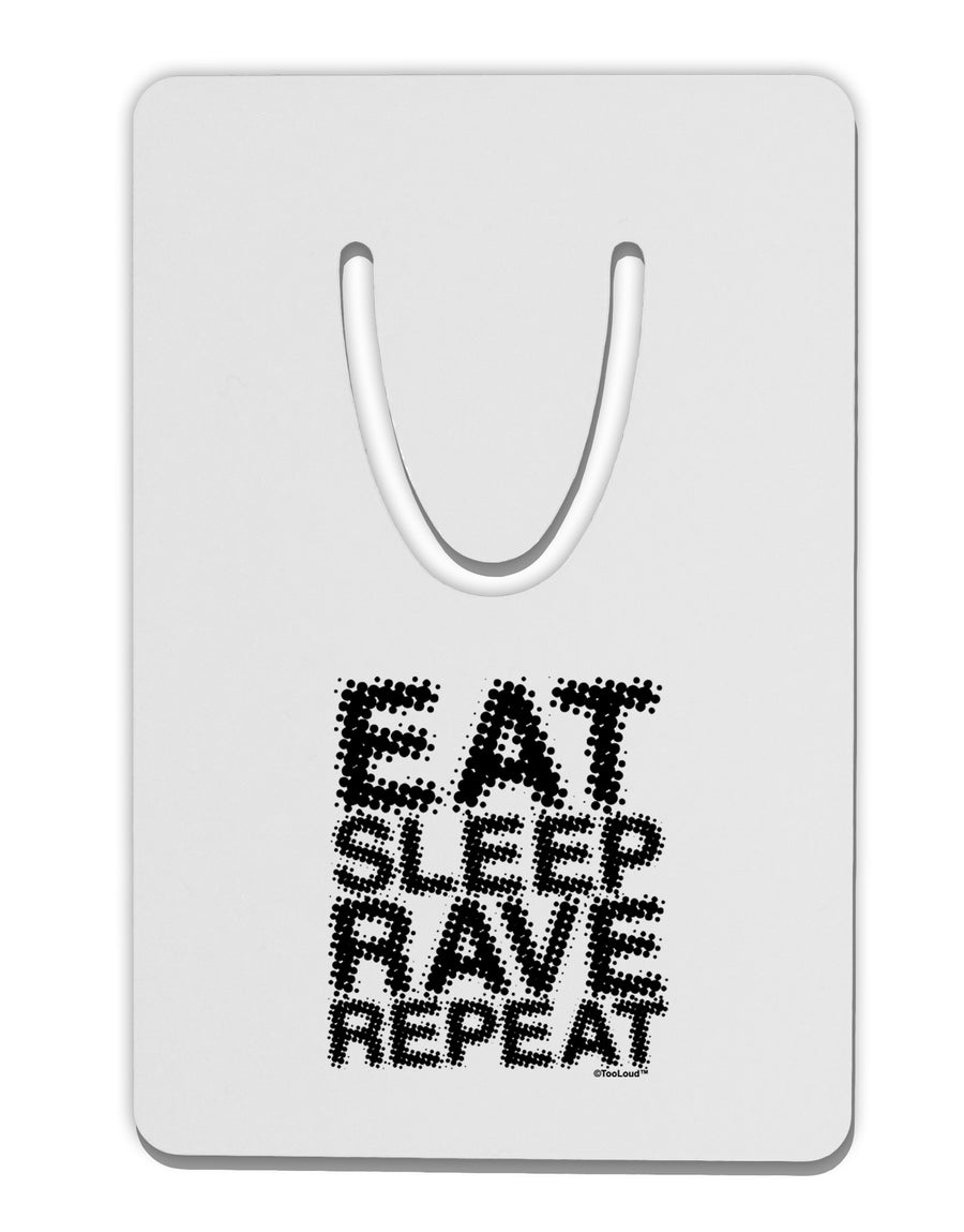 Eat Sleep Rave Repeat Aluminum Paper Clip Bookmark by TooLoud-Bookmark-TooLoud-White-Davson Sales