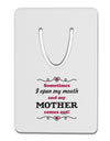 My Mother Comes Out Aluminum Paper Clip Bookmark-Bookmark-TooLoud-White-Davson Sales