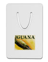Iguana Watercolor Text Aluminum Paper Clip Bookmark-Bookmark-TooLoud-White-Davson Sales