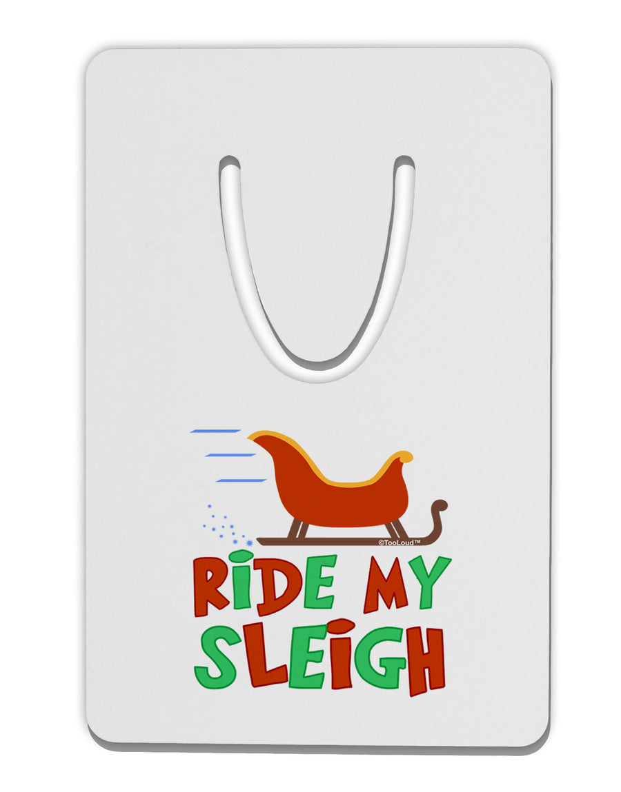 Ride My Sleigh Color Aluminum Paper Clip Bookmark-Bookmark-TooLoud-White-Davson Sales