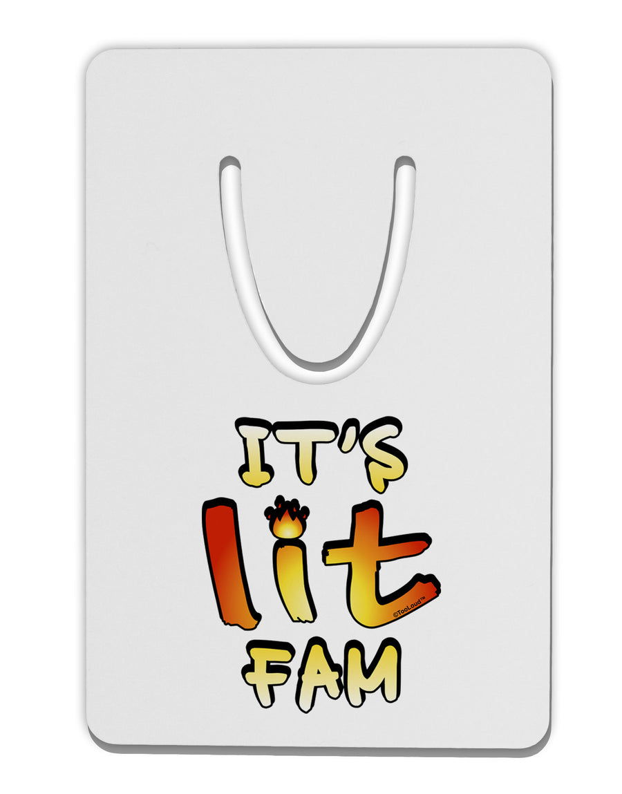 It's Lit Fam Aluminum Paper Clip Bookmark-Bookmark-TooLoud-White-Davson Sales